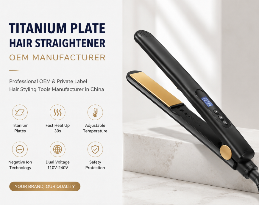 Titanium Plate Hair Straightener OEM Manufacturer in China