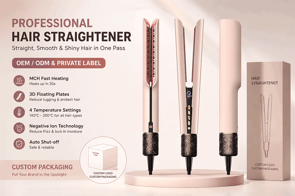 Hair Straightener Manufacturer with Custom Packaging