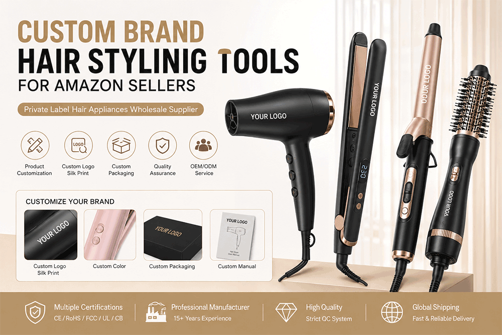 Custom Brand Hair Styling Tools for Amazon Sellers
