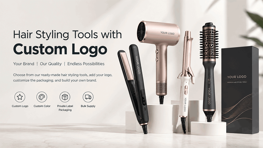 Hair Styling Tools with Custom Logo