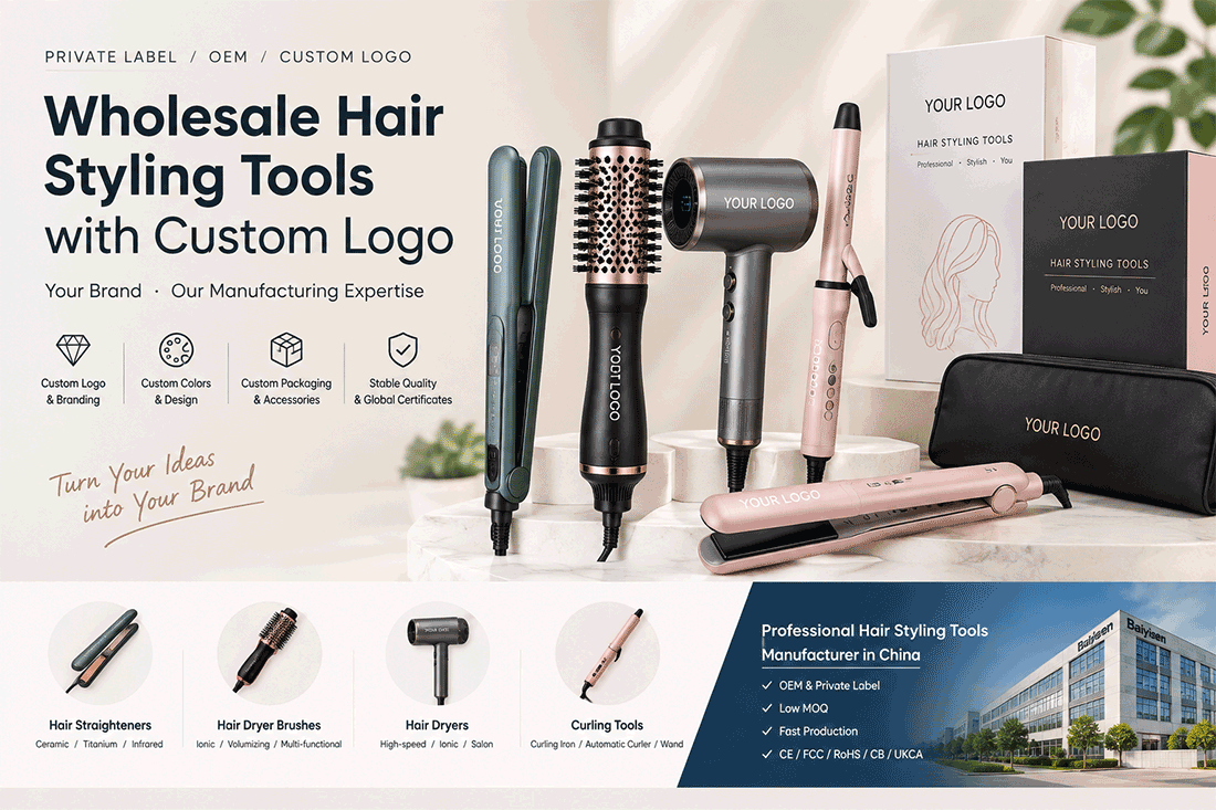 Wholesale Hair Styling Tools with Custom Logo