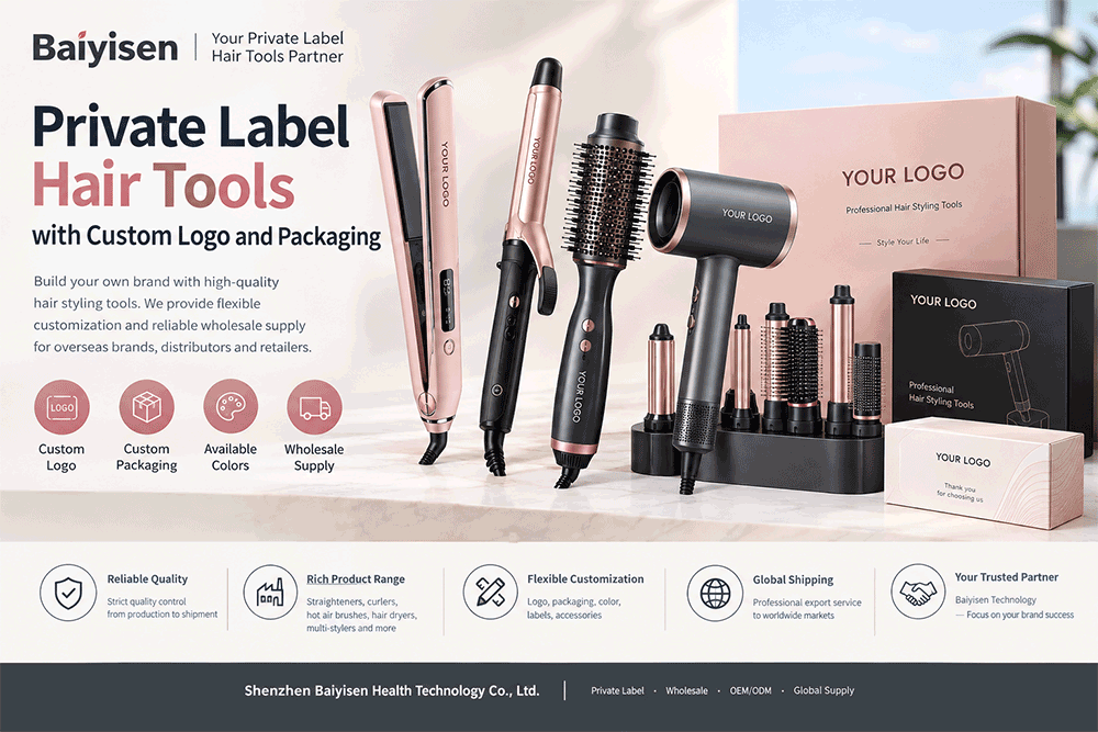 Private Label Hair Tools with Custom Logo and Packaging