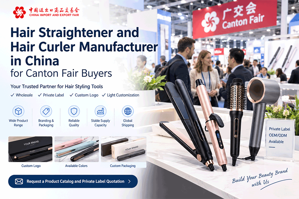 Hair Straightener and Hair Curler Manufacturer in China for Canton Fair Buyers