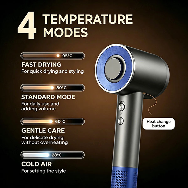Unfoldable High-Speed Hair Dryer | 200M Negative Ions